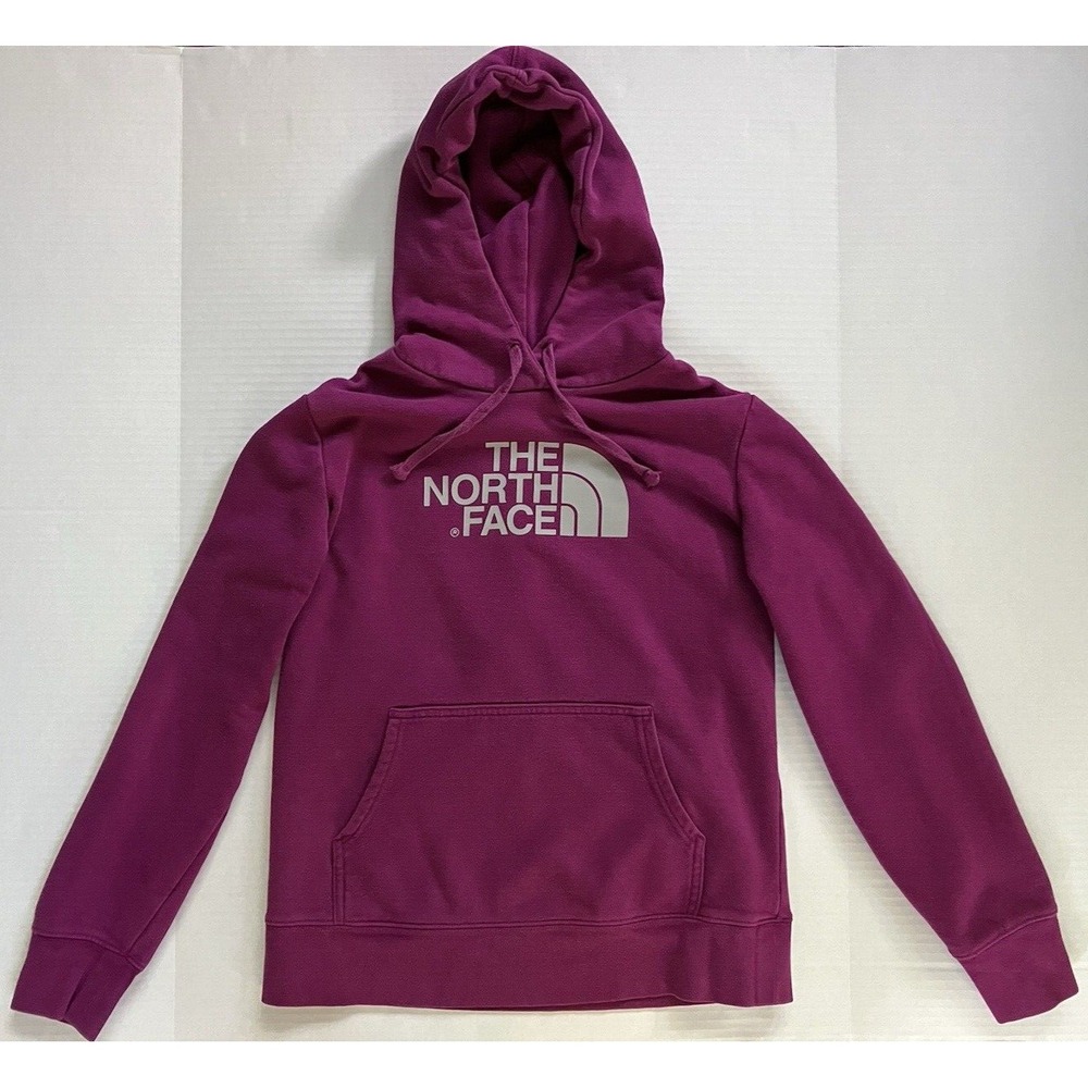 The North Face Hoodie Sweatshirt Maroon Red Pink Half Dome Womens Size M